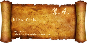 Nika Aida névjegykártya